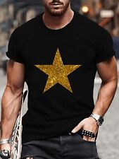 Vinyl Gold Glitter star T