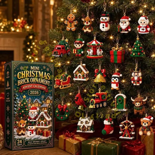 Mini christmas brick ornament - christmas,