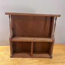 Vtg rustic wood wall shelf - vtg,