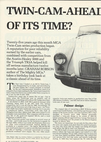 Mga twin cam - mga, original