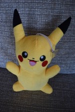 Pokemon Pikachu Plush Soft Toy 9” Inches 22cms with Suction Cup for Hanging