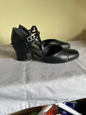 Line Dancing / Ballroom Shoes Topline Black Leather Size 4 1/2