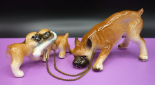 Boxer Dog & Pups Figurines -