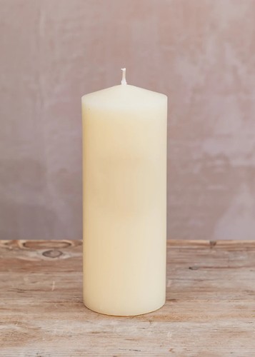 Unscented large pillar candle - unscented,