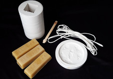 Silicone Candle Mould, Beeswax, Candle Wick, Sustainer and Bee Plaque.