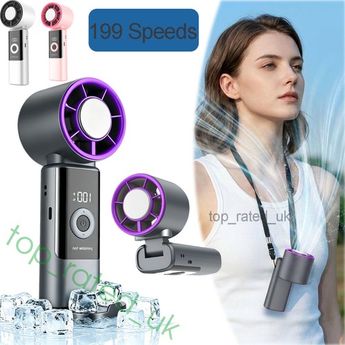 Portable handheld neck fan usb - portable,