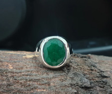 Natural Emerald Men's Ring