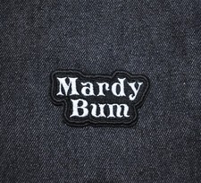 mardy bum, embroidered, iron