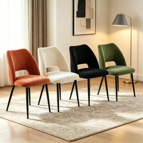 4pcs dining chairs velvet - 2/4pcs,