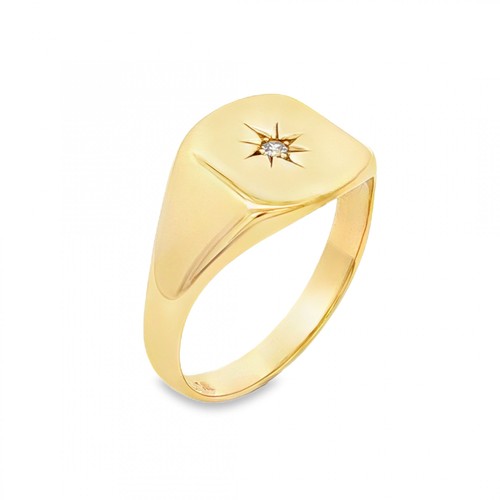 9ct yellow gold - gold, diamond