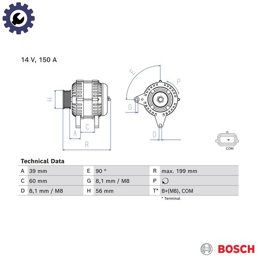 Alternator 986 084 070 - 986, for