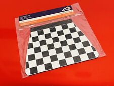 LAMBRETTA VESPA ROYAL ALLOY METAPLAST NOS BLACK AND WHITE CHECKERED REAR MUDFLAP