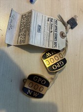 1956 Vintage GPO NW 0000 000Postman's Enamel Cap Badge Pattern