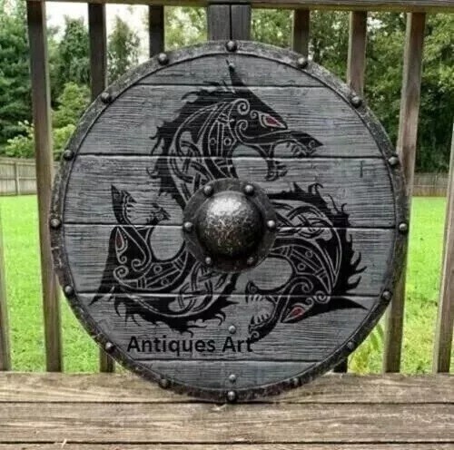 Medieval wooden shield - medieval,