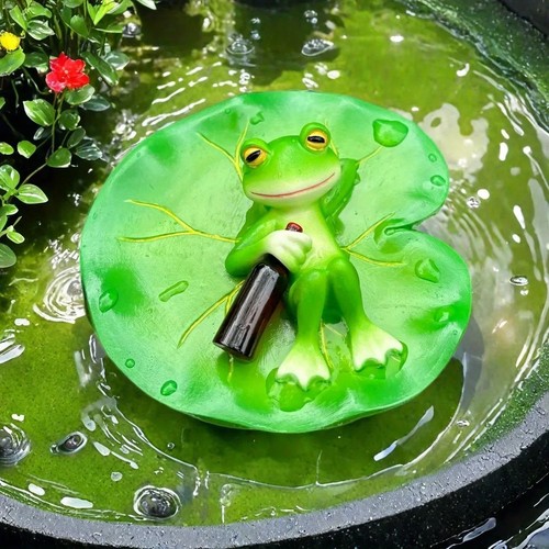 Floating frog decor pond - frog,