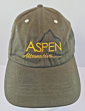 Aspen Alternative Yacht Charter Army Green Cotton Cap Hat Side Pocket Strap Back