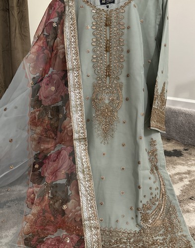 Pakistani mixed chiffon - chiffon, bust