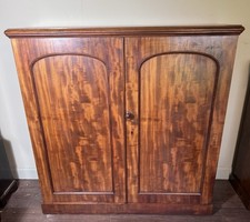 Victorian mahogany Linen press