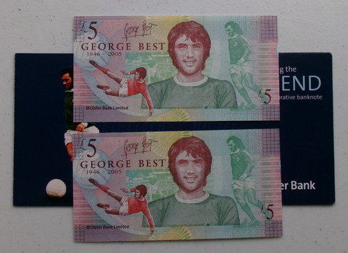 George best note x2 - £5,