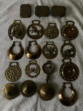 Large Collection of Antique Horse Brass's Horse Brass Unusual Shapes Etc