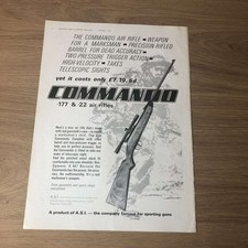 GUNS39 MAGAZINE ADVERT 12X9 ASI COMMANDO .177 & .22 AIR RIFLES