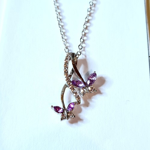 925 silver purple crystal - 925,