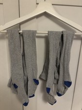 Mini Boden Ribbed Tights Grey