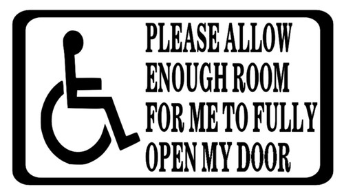 Please allow enough room - enough,