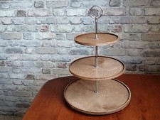 Wooden Tiered Tray 10 inch