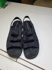 Clarks Springers Womens 9W Sandals Black MADE IN ENGLAND 