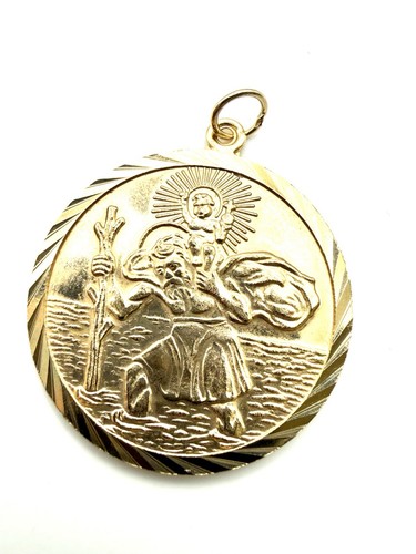 9ct gold saint christopher - 9ct,