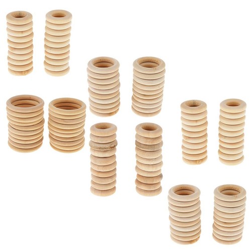 20pcs wooden rings - 20pcs, unfinished