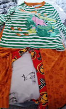 Peppa Pig boys DINO PJ's aged 7/8 years good cond and Marvel Red Pjs bottoms