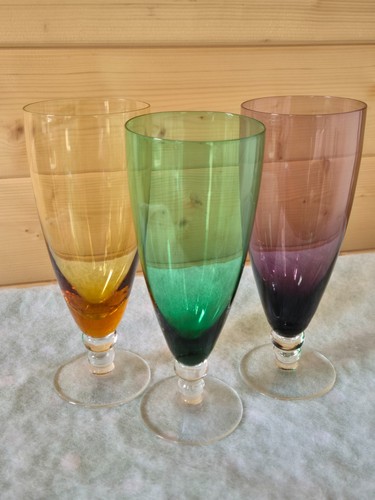 Vintage coloured wine glasses