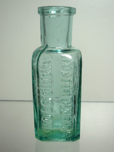 Vintage glass bottle - glass,