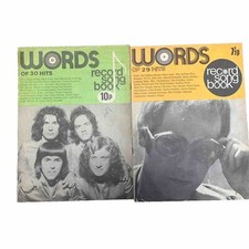 Words record song book - record,