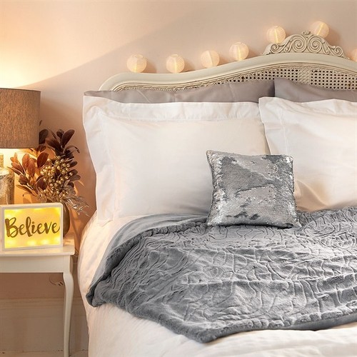 Grey sequin faux - grey,