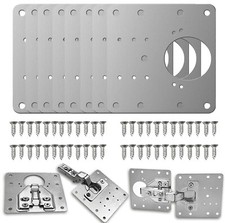 1-12 Kitchen Cupboard Door Hinge Repair Kit Plate Fixing Screws Cabinet Hinges