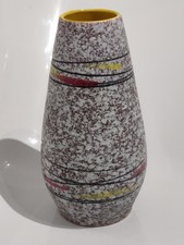 Scheurich (Heinz Siery) Fat Lava Abstract Stripe Pattern Vintage WGP 529-25 Vase