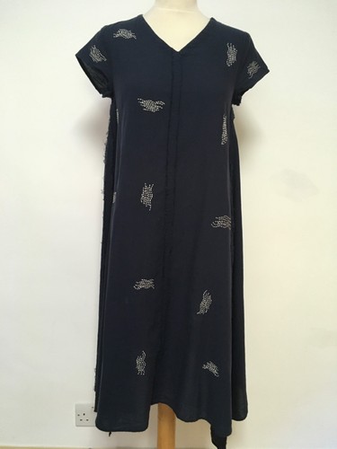 Fabindia navy cotton trapeze