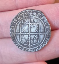 1594 Elizabeth 1st Sixpence - Silver Hammered Coin - Tudor Coin