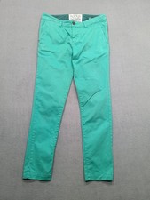 Jack Wills Chino Women's. Size 14 green. Tapered 30" Leg  Stretch Mid-Rise