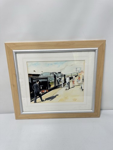 Framed steam train print - train, d