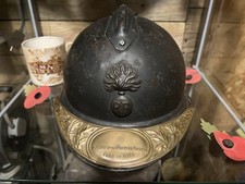 WW1 French Adrain Helmet 1915 with Veterans Brass Plate
