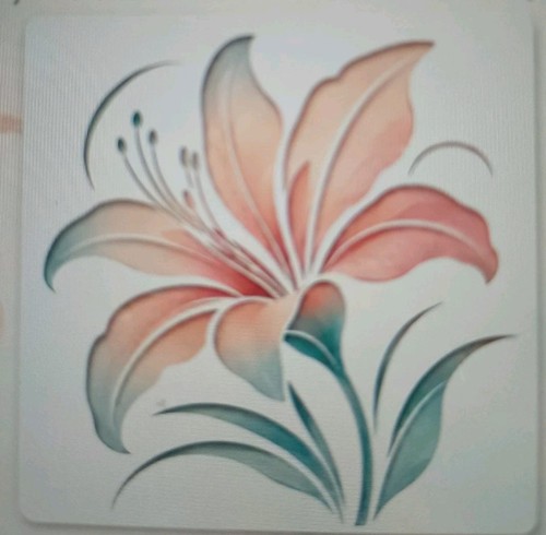 Large lily flower - lily, design