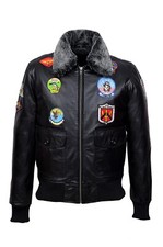 TOP GUN BLACK Men's Fur Collar