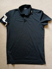 J LINDEBERG  HEATH GOLF POLO SHIRT. BLACK AND WHITE SIZE SMALL