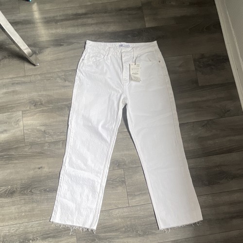 Zara trf white - straight, leg