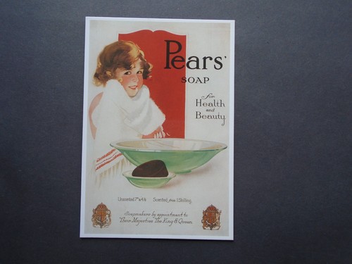 Advertising card pears soap - advertising,