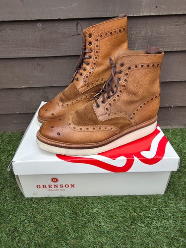 Grenson fred brogue boots - boots, mens